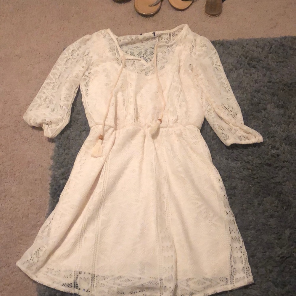 Off white dress.